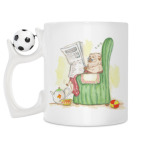 Кружка с футбольным мячиком