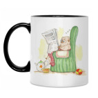 Кружка двухцветная