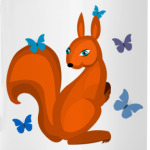 белка и бабочки