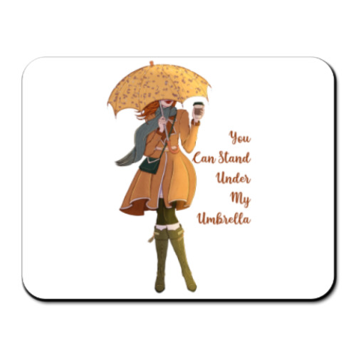 Коврик для мыши с принтом Под моим зонтом