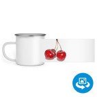 Кружка металлическая белая (круговая запечатка)