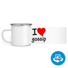 Кружка металлическая белая (круговая запечатка)