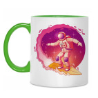 Космонавт серфер на волне