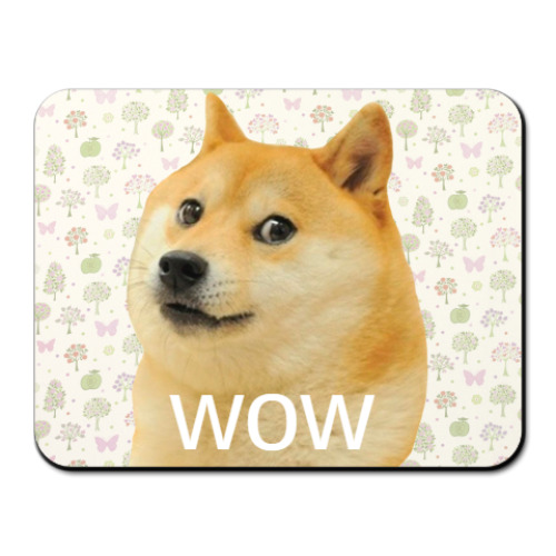 Коврик для мыши с принтом wow