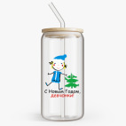 Банка с бамбуковой крышкой