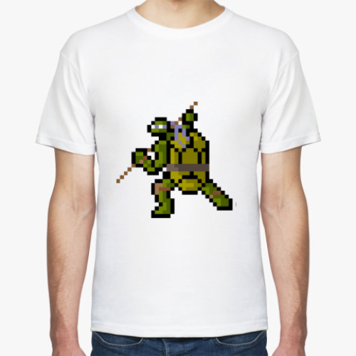 Футболка с принтом Донателло 8 бит