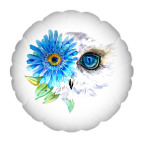 Сова с цветком