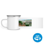 Кружка металлическая белая (круговая запечатка)