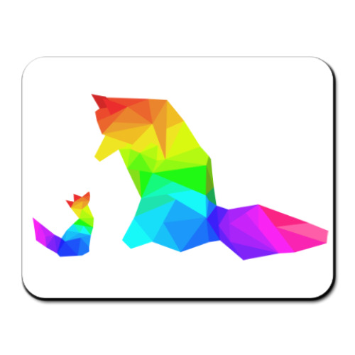 Коврик для мыши Rainbow Fox