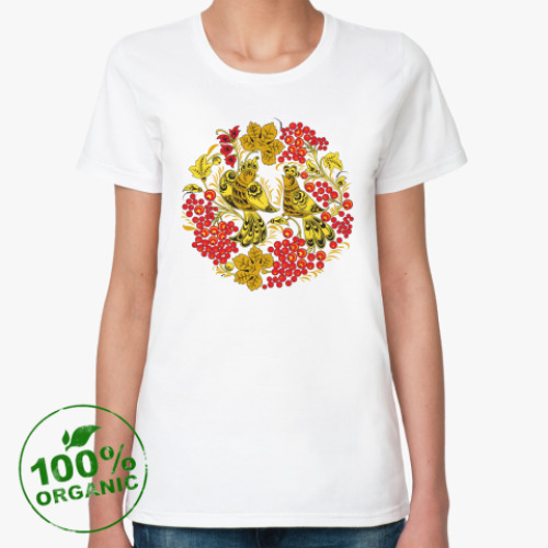 Женская футболка из органик-хлопка Хохлома