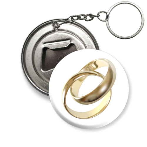 Брелок-открывашка Свадебные кольца.