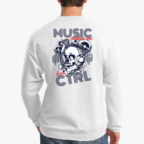 Свитшот с принтом Музыка заставляет меня терять