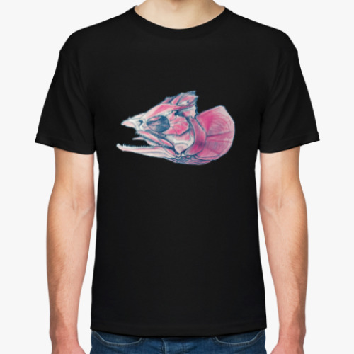 Футболка с принтом голова рыбы