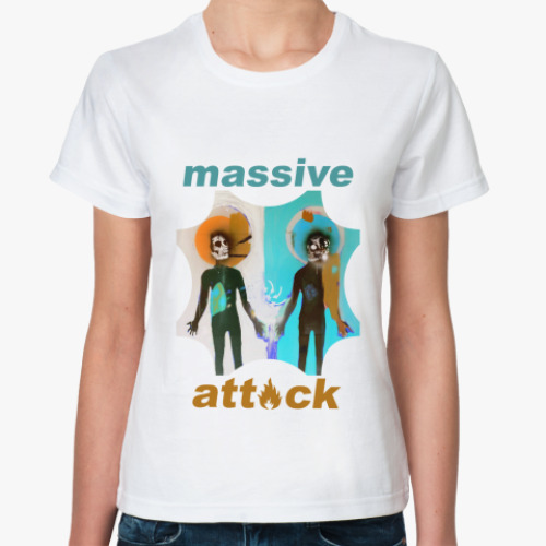 Классическая футболка с принтом Massive Attack