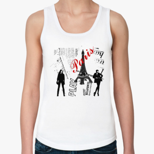 Женская майка с принтом Paris