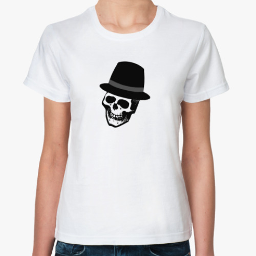 Классическая футболка с принтом череп