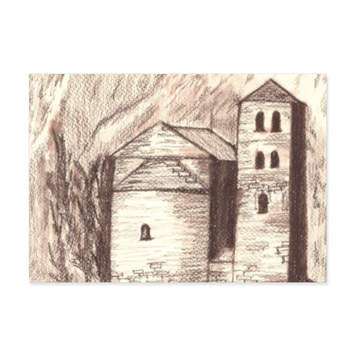 Виниловые наклейки с принтом Деревня в Грузии