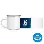 Кружка металлическая белая (круговая запечатка)