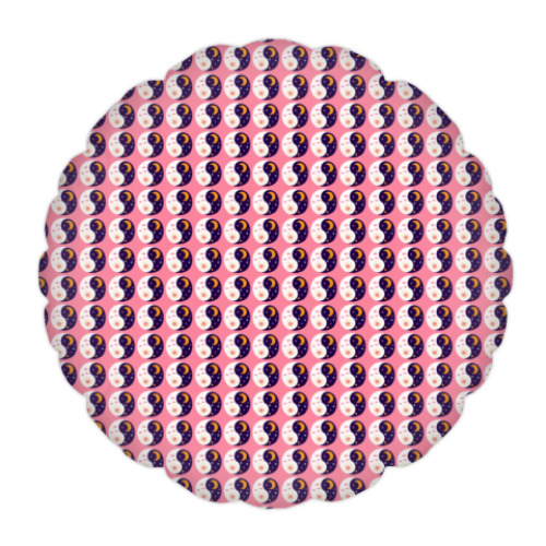 Подушка с принтом День и ночь