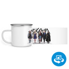 Кружка металлическая белая (круговая запечатка)