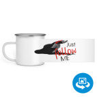 Кружка металлическая белая (круговая запечатка)