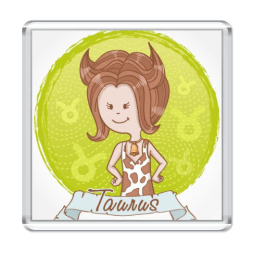 Магнит с принтом Телец