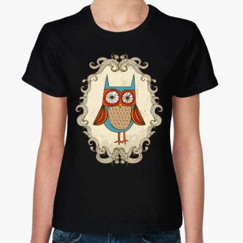 Женская футболка с принтом Сова