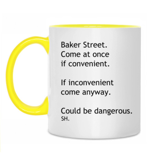 Кружка с принтом СМС Шерлок