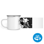 Кружка металлическая белая (круговая запечатка)