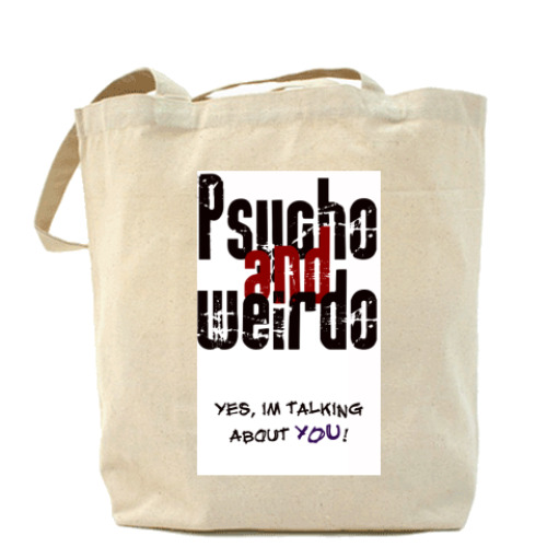 Сумка шоппер с принтом Psycho