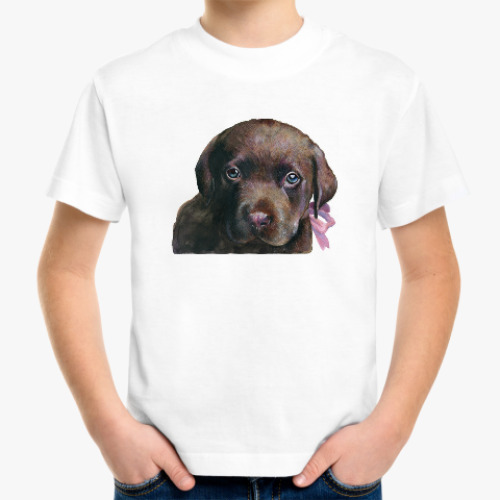 Детская футболка с принтом Лабрадор