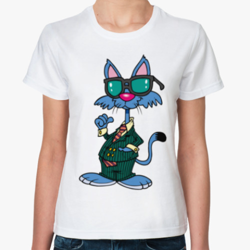 Классическая футболка Стильный Кот