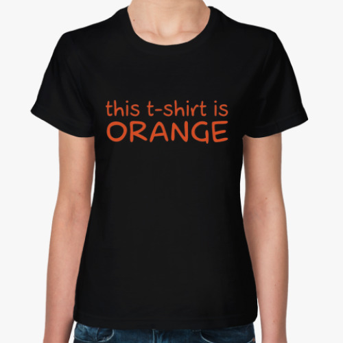 Женская футболка  оранж