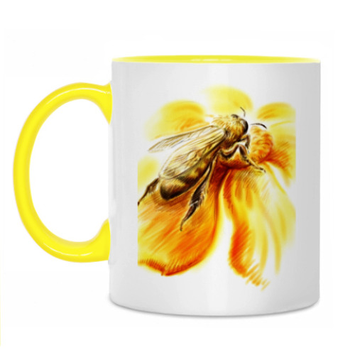 Кружка с принтом Пчела