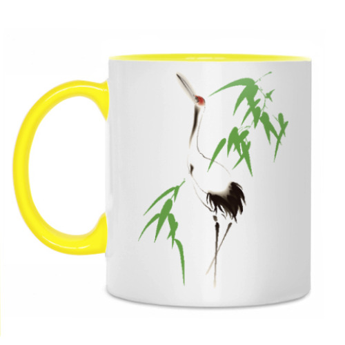 Кружка с принтом Аист