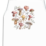 Принт с лесными грибами