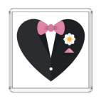 Магнит 6.5 x 6.5 см Фрак, бабочка