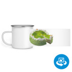 Кружка металлическая белая (круговая запечатка)