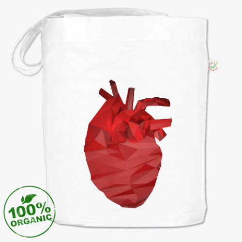 Сумка шоппер Сердце 3D