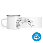 Кружка металлическая белая (круговая запечатка)