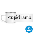 Кружка металлическая белая (круговая запечатка)