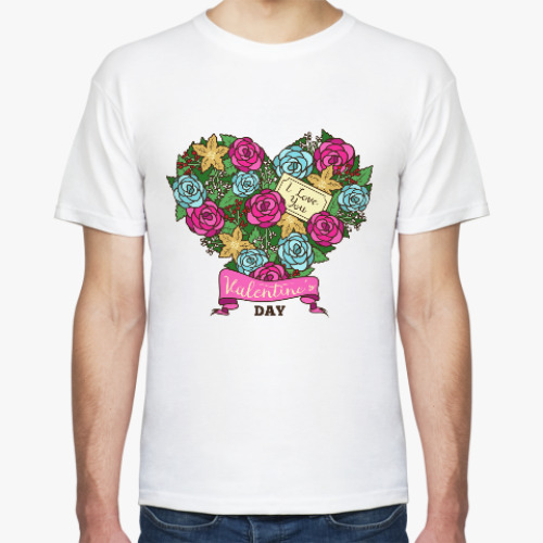 Футболка с принтом День святого Валентина