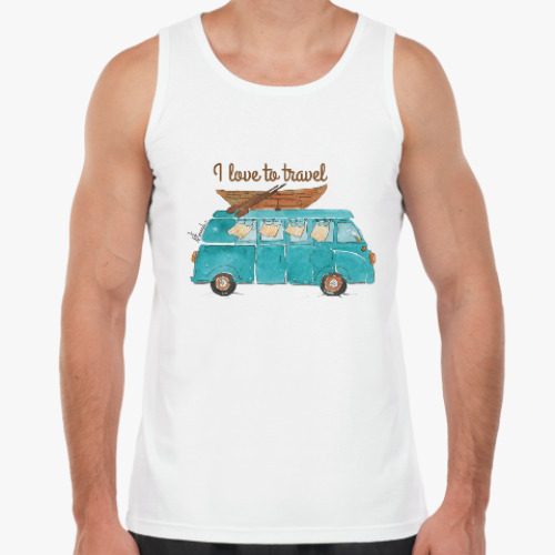 Майка с принтом путешествие начинается!