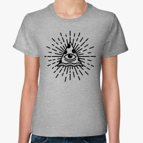 Женская футболка Pizza Illuminati
