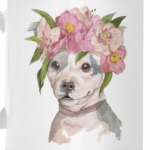 Собака в цветах