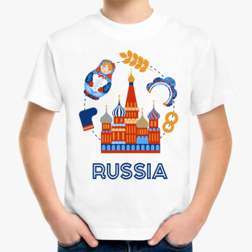 Детская футболка Russia, Россия