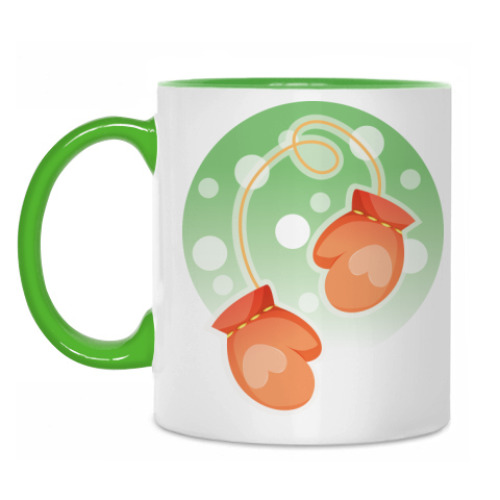 Кружка с принтом Варежка