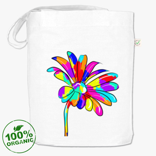 Сумка шоппер с принтом Яркая Гербера