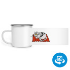 Кружка металлическая белая (круговая запечатка)