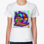 Классическая женская футболка Улитка